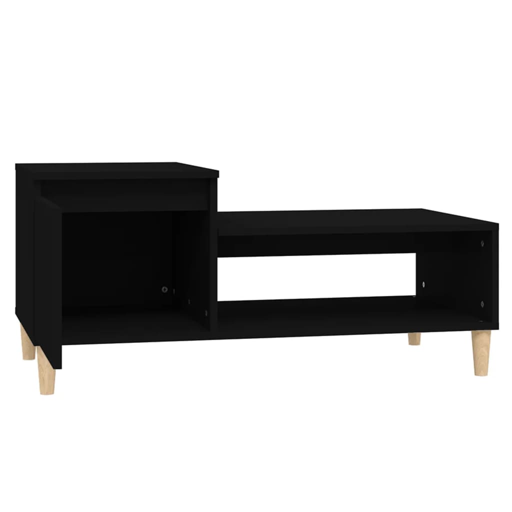 Tavolino da Salotto Nero 100x50x45 cm in Legno Multistrato | homemem39