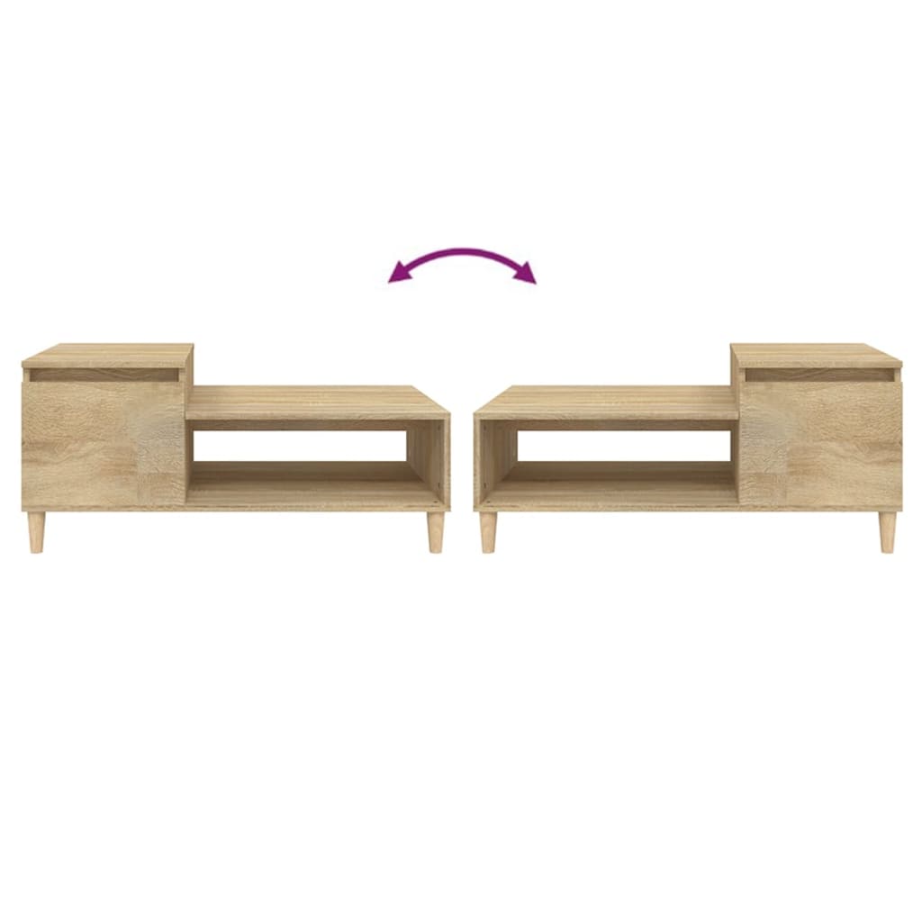Tavolino da Salotto Rovere Sonoma 100x50x45cm Legno Multistrato | homemem39