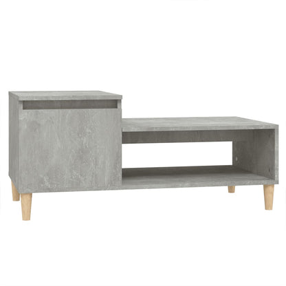 Tavolino Salotto Grigio Cemento 100x50x45 cm Legno Multistrato | homemem39
