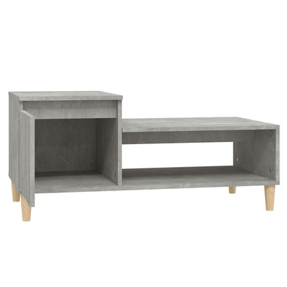 Tavolino Salotto Grigio Cemento 100x50x45 cm Legno Multistrato | homemem39
