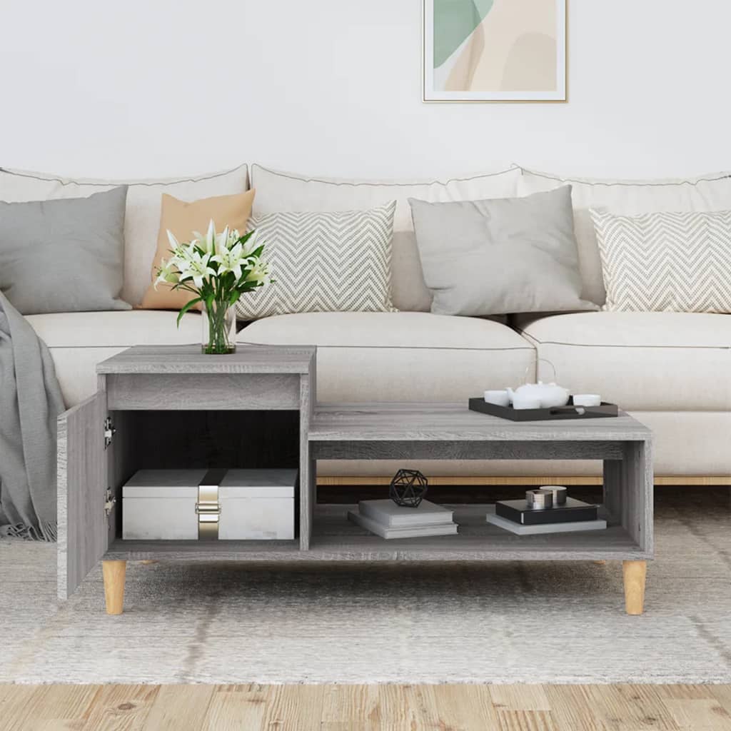 Tavolino da Salotto grigio sonoma 100x50x45cm Legno Multistrato | homemem39