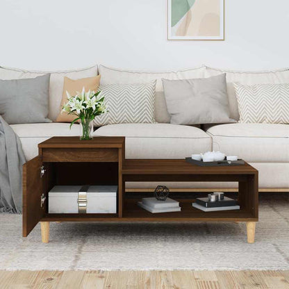 Tavolino da Salotto Rovere Marrone100x50x45cm Legno Multistrato