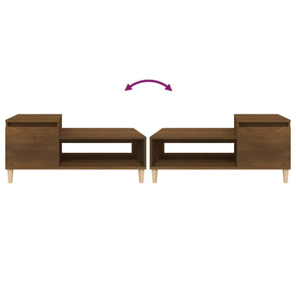 Tavolino da Salotto Rovere Marrone100x50x45cm Legno Multistrato