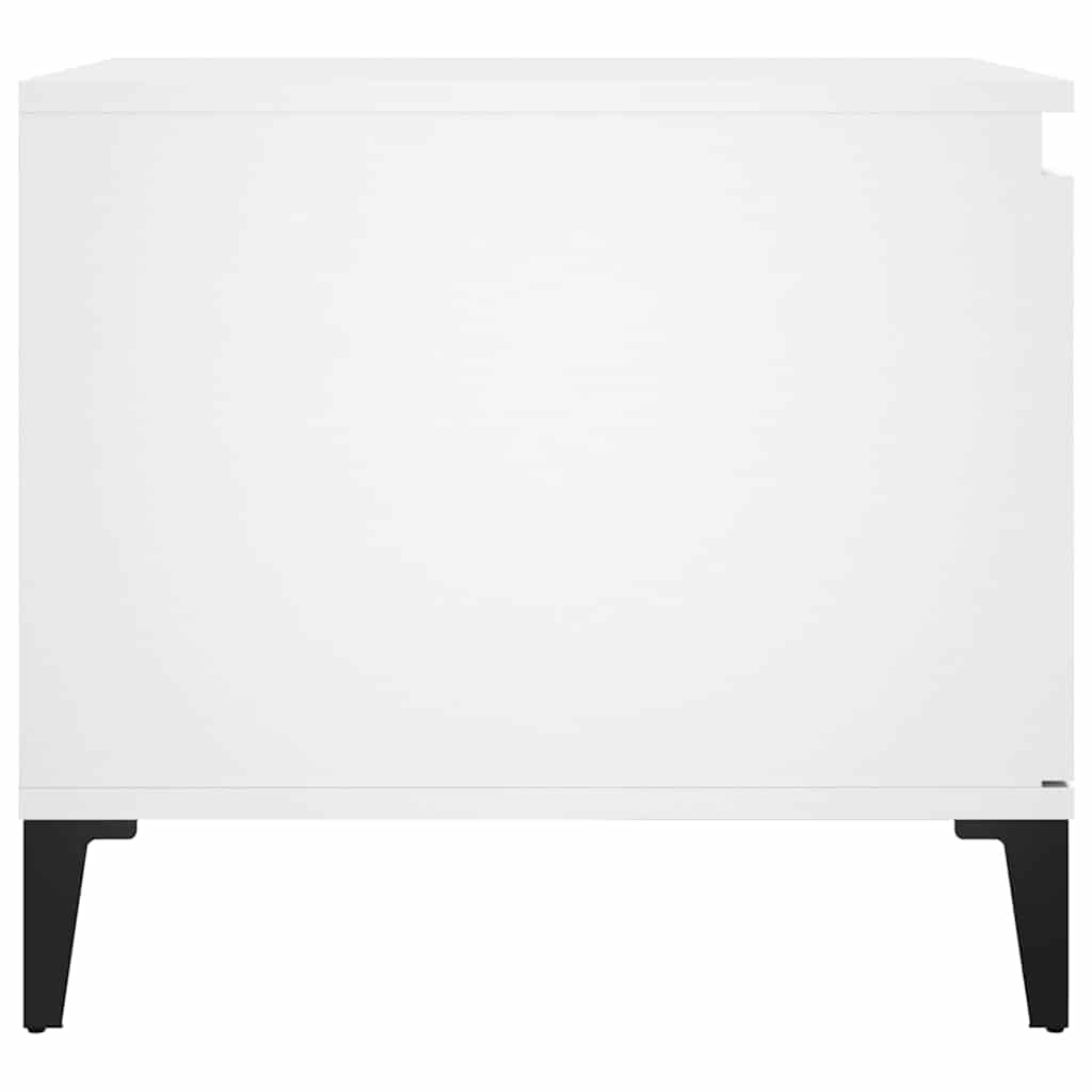 Tavolino da Salotto Bianco 100x50x45 cm in Legno Multistrato