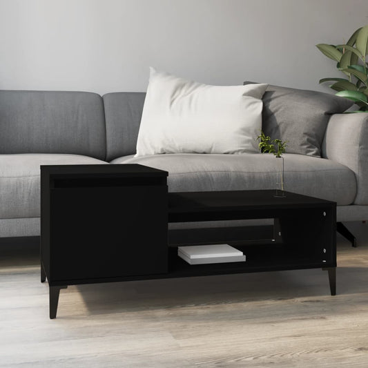 Tavolino da Salotto Nero 100x50x45 cm in Legno Multistrato | homemem39