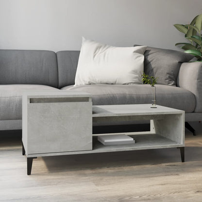 Tavolino Salotto Grigio Cemento 100x50x45 cm Legno Multistrato | homemem39
