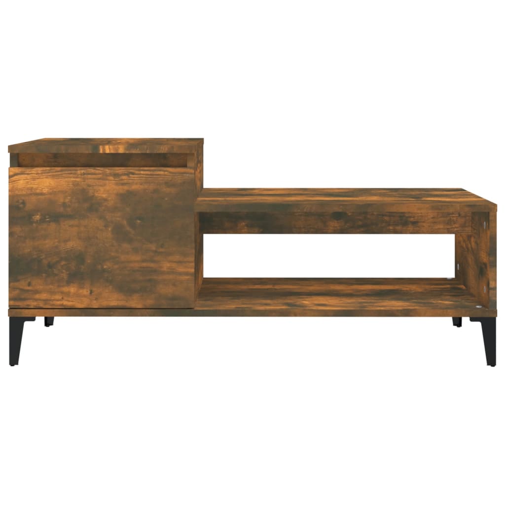 Tavolino da Salotto Rovere Fumo 100x50x45 cm Legno Multistrato | homemem39