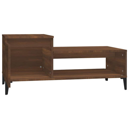 Tavolino da Salotto Rovere Marrone100x50x45cm Legno Multistrato