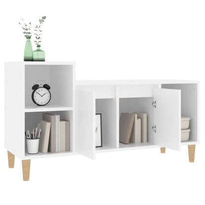 Mobile Porta TV Bianco 100x35x55 cm in Legno Multistrato