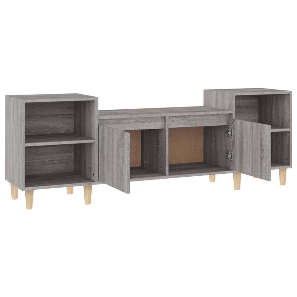 Mobile TV Grigio Sonoma 160x35x55 cm in Legno Multistrato - homemem39