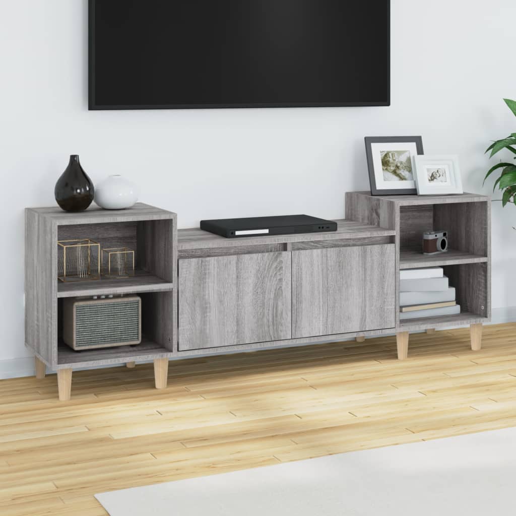 Mobile TV Grigio Sonoma 160x35x55 cm in Legno Multistrato - homemem39