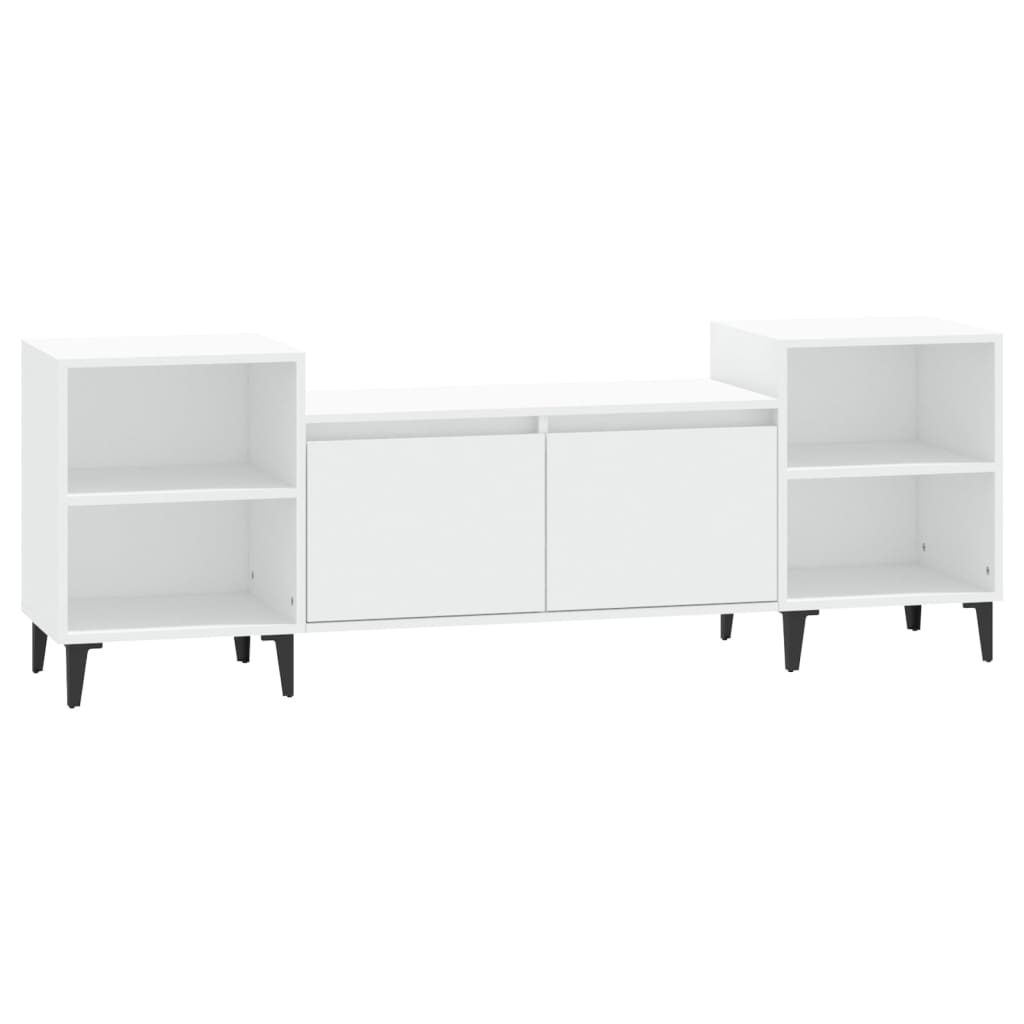 Mobile Porta TV Bianco 160x35x55 cm in Legno Multistrato - homemem39