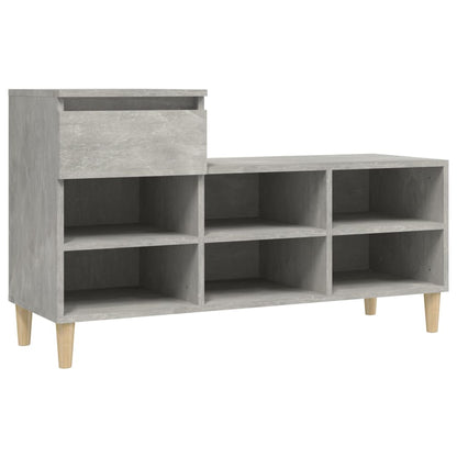 Scarpiera Grigio Cemento 102x36x60 cm in Legno Multistrato - homemem39