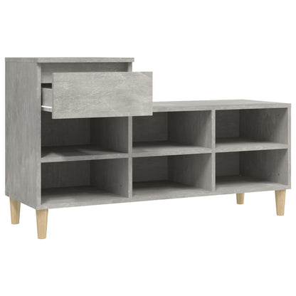 Scarpiera Grigio Cemento 102x36x60 cm in Legno Multistrato - homemem39