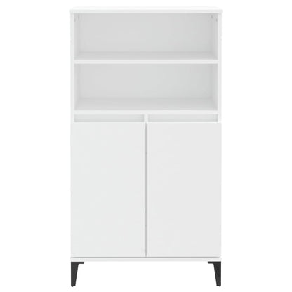 Credenza Alta Bianca 60x36x110 cm in Legno Multistrato - homemem39