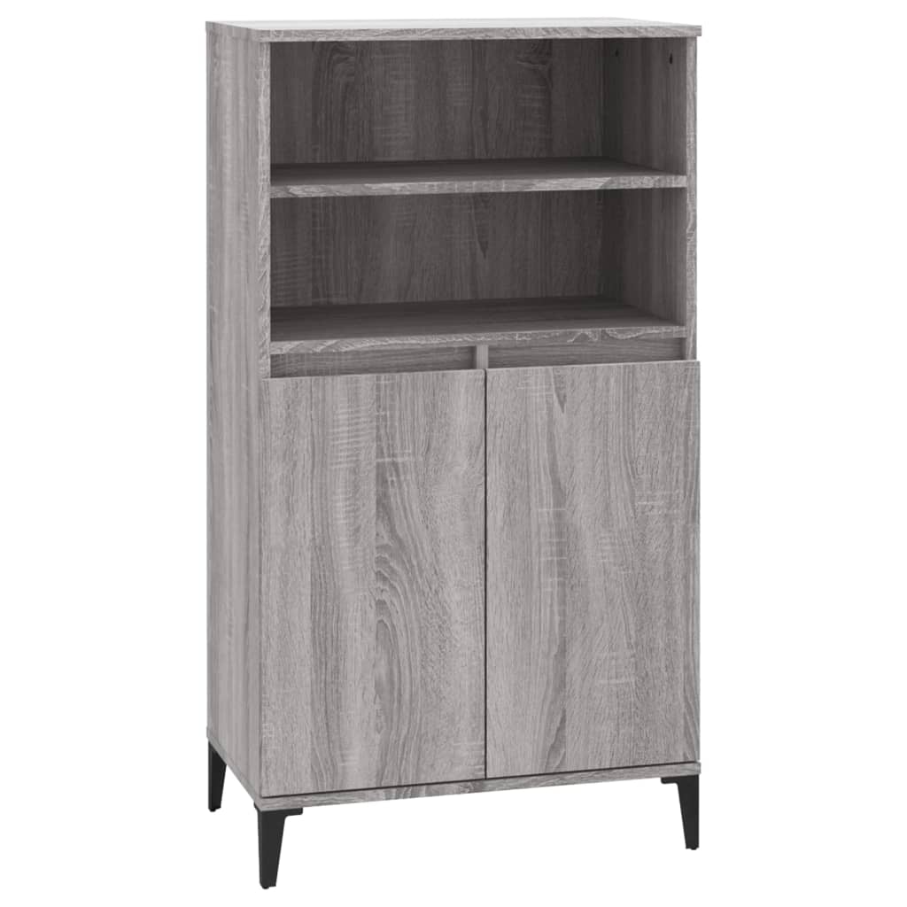Credenza Grigio Sonoma 60x36x110 cm in Legno Multistrato - homemem39