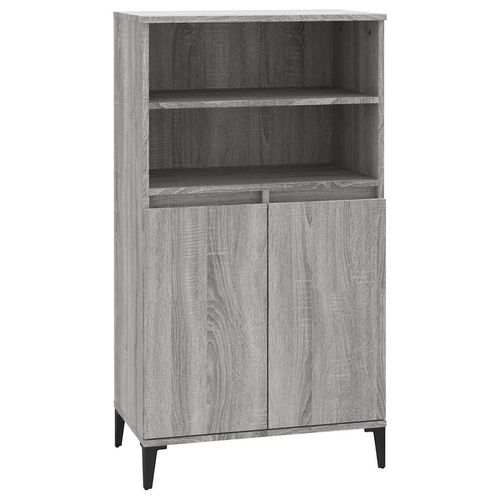 Credenza Sonoma grigio 60 x 36 x 110 cm Legno ingegnerizzato