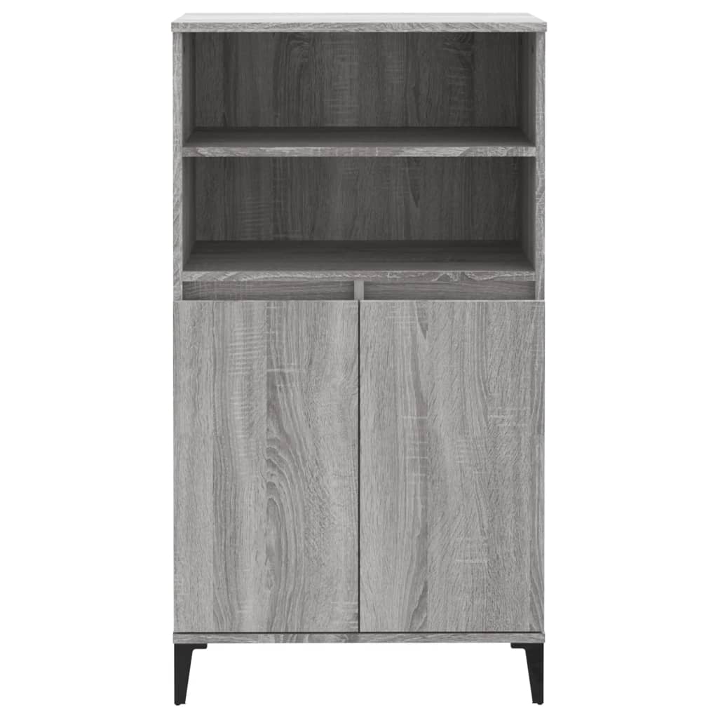 Credenza Grigio Sonoma 60x36x110 cm in Legno Multistrato - homemem39
