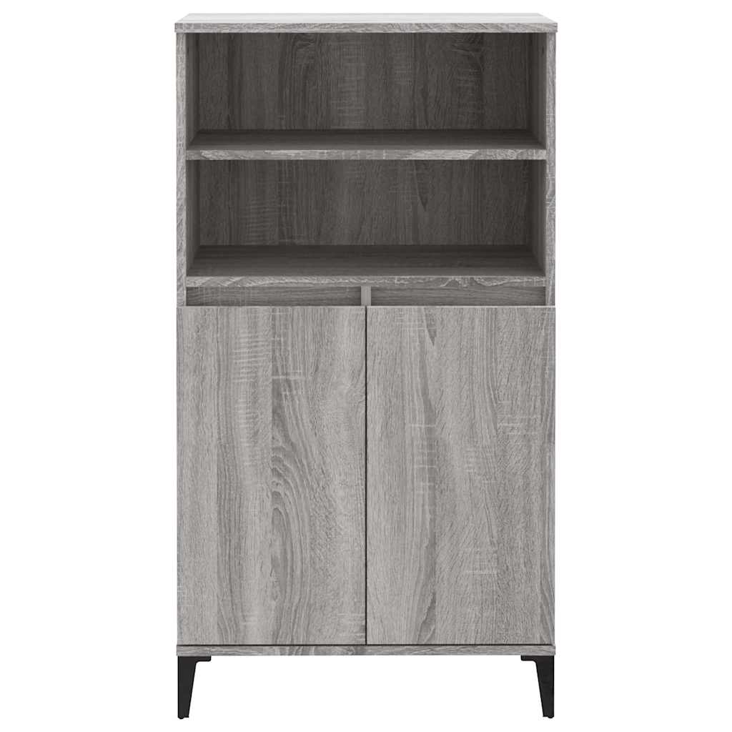 Credenza Sonoma grigio 60 x 36 x 110 cm Legno ingegnerizzato