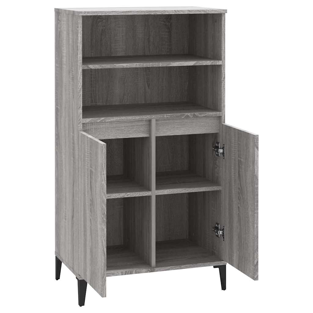 Credenza Sonoma grigio 60 x 36 x 110 cm Legno ingegnerizzato