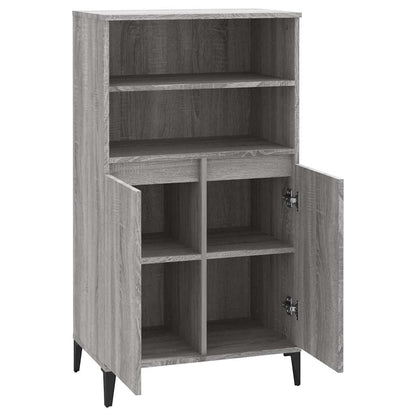 Credenza Sonoma grigio 60 x 36 x 110 cm Legno ingegnerizzato