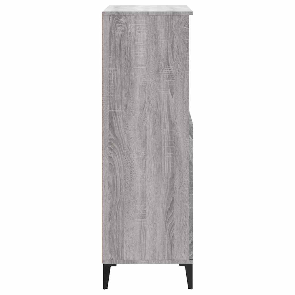 Credenza Sonoma grigio 60 x 36 x 110 cm Legno ingegnerizzato