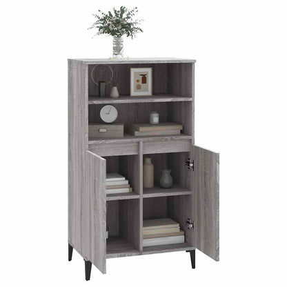 Credenza Sonoma grigio 60 x 36 x 110 cm Legno ingegnerizzato