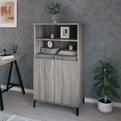 Credenza Sonoma grigio 60 x 36 x 110 cm Legno ingegnerizzato