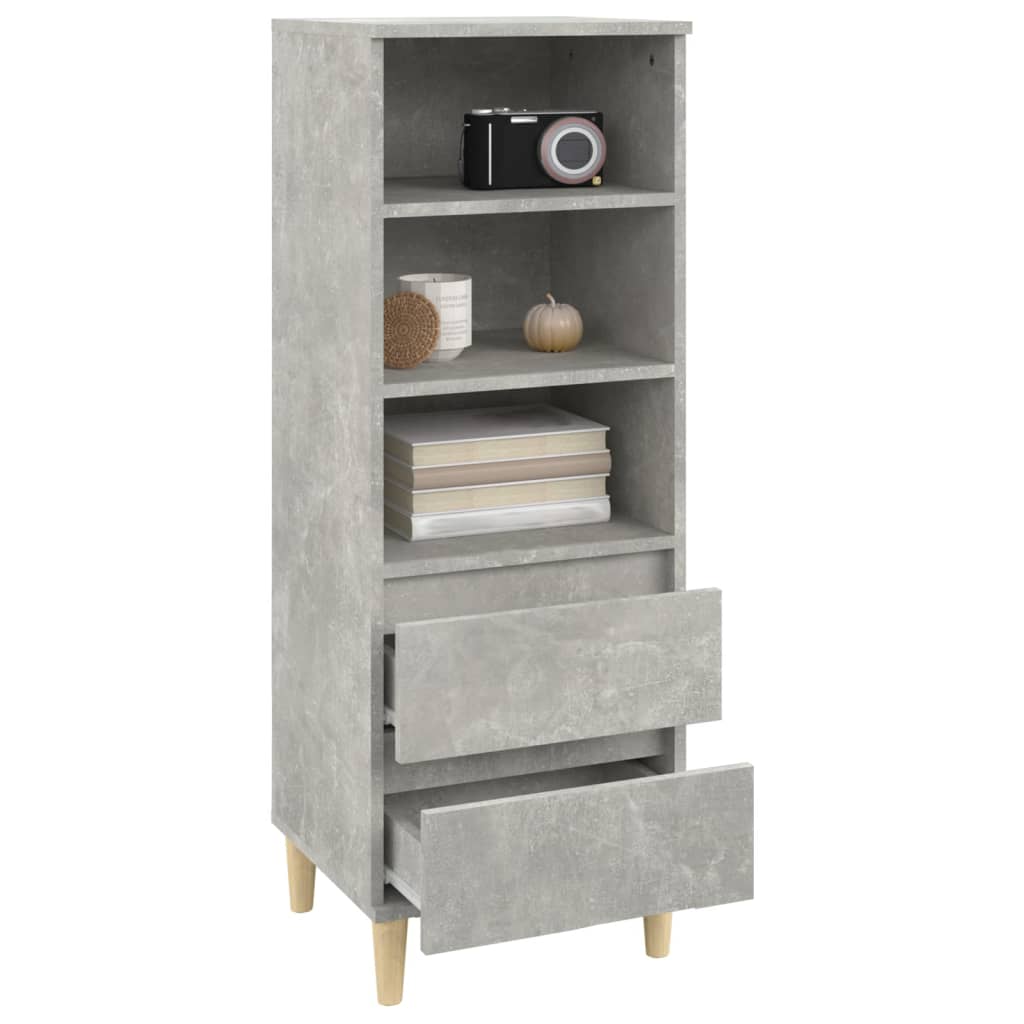 Credenza Grigio Cemento 40x36x110 cm in Legno Multistrato - homemem39