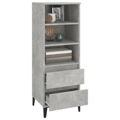 Credenza Grigio Cemento 40x36x110 cm in Legno Multistrato - homemem39