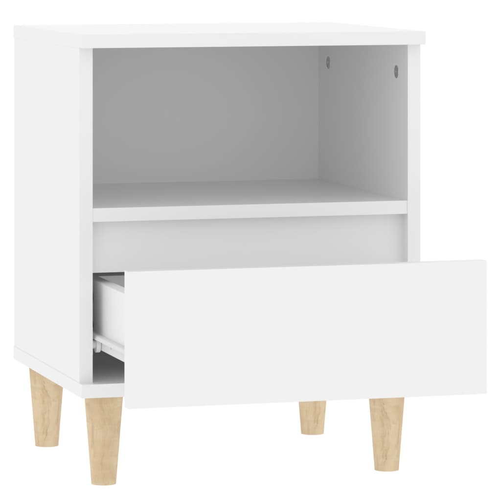 Comodini 2 pz in Bianco 40x35x50 cm - homemem39