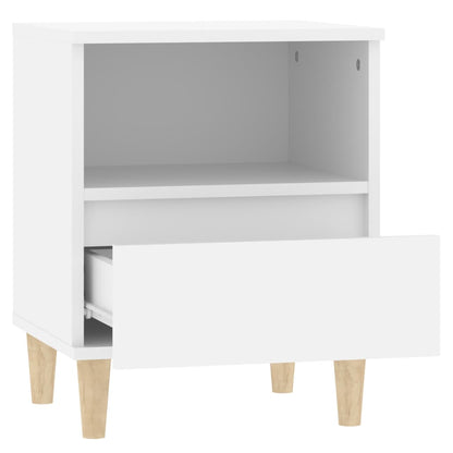 Comodini 2 pz in Bianco 40x35x50 cm - homemem39