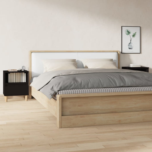 Comodini 2 pz Nero 40x35x50 cm - homemem39