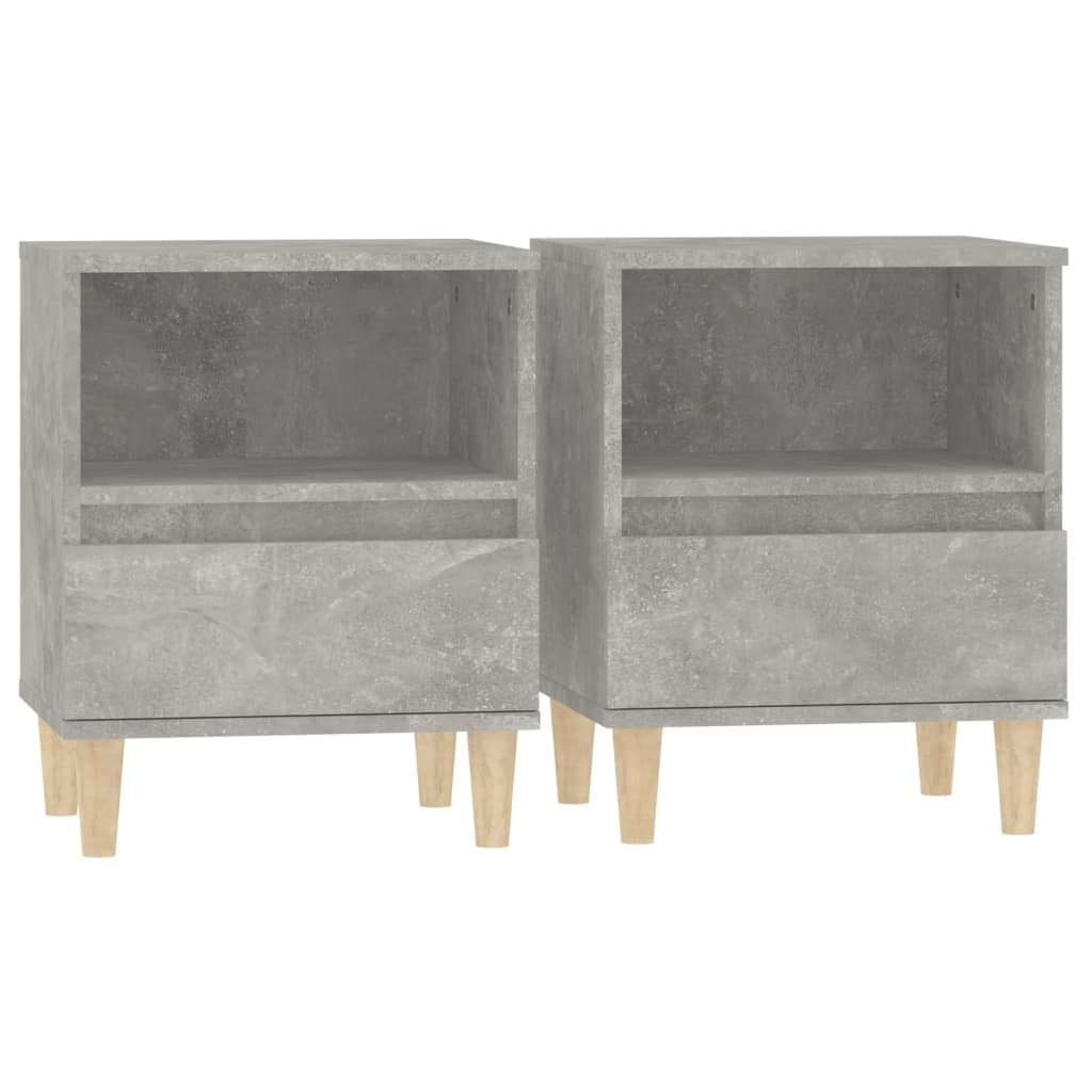 Comodini 2 pz Grigio Cemento 40x35x50 cm - homemem39