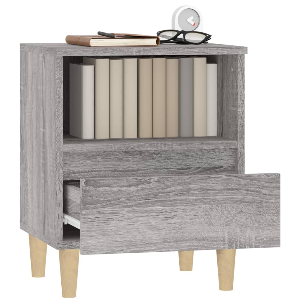 Comodino 2 pz Grigio Sonoma 40x35x50 cm - homemem39