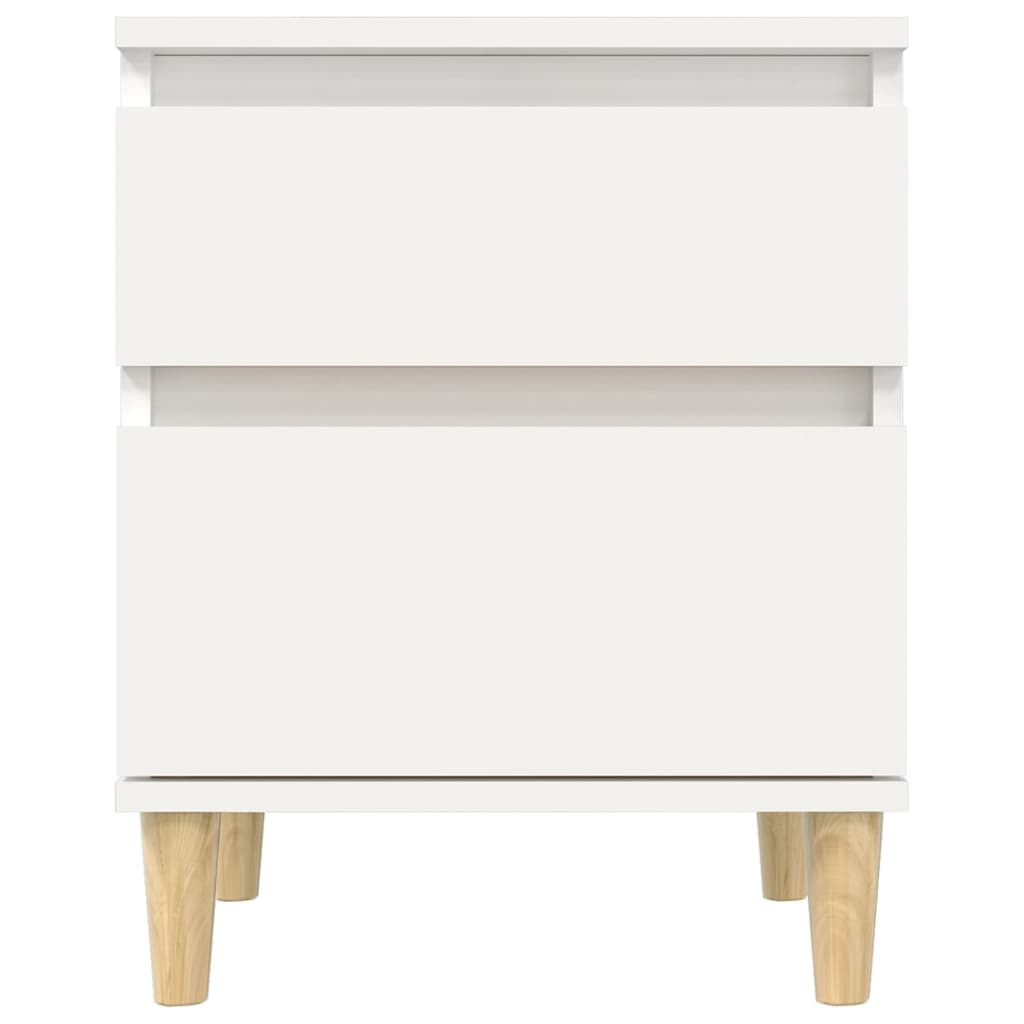 Comodini 2 pz in Bianco 40x35x50 cm