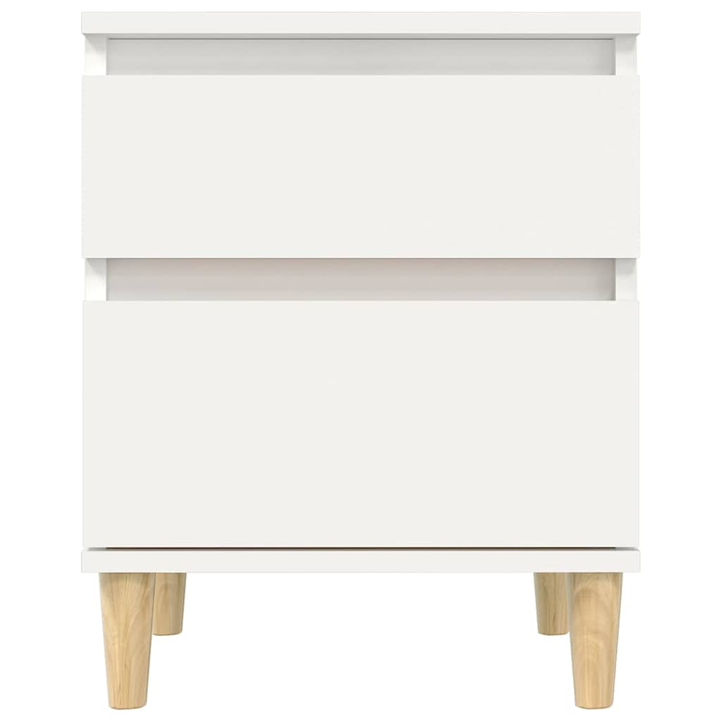 Comodini 2 pz in Bianco 40x35x50 cm