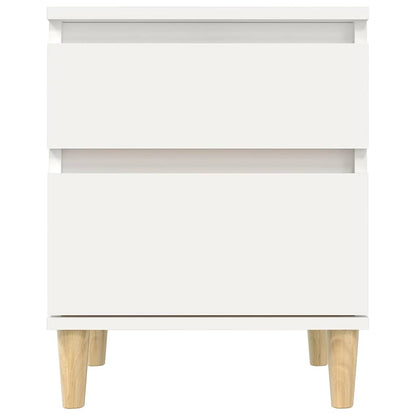 Comodini 2 pz in Bianco 40x35x50 cm