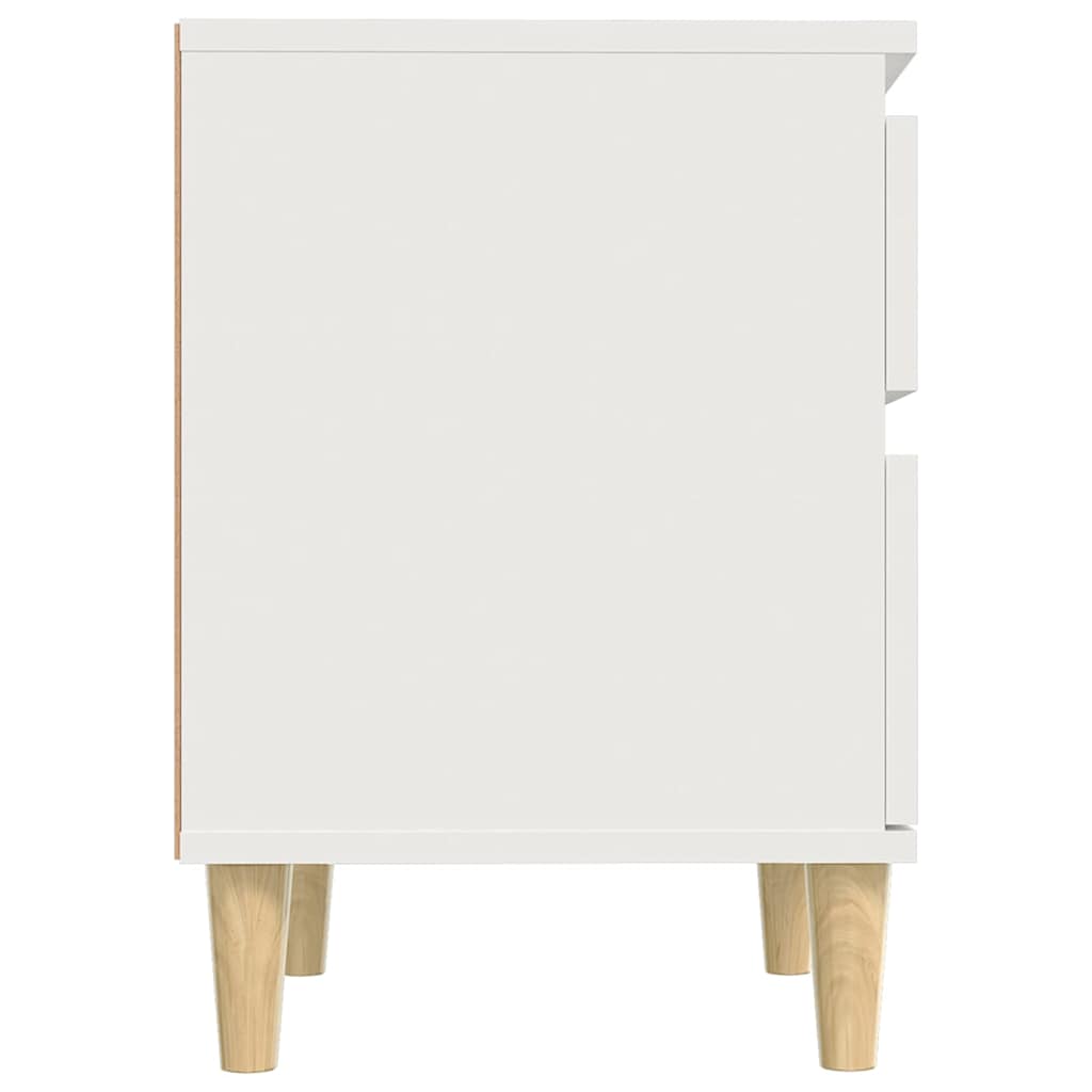 Comodini 2 pz in Bianco 40x35x50 cm