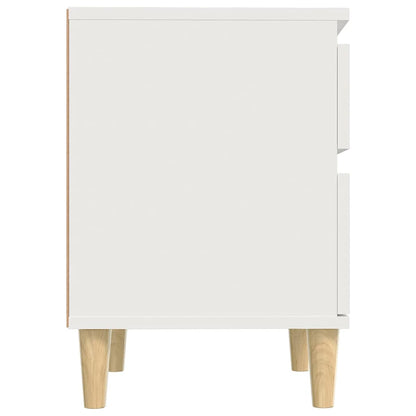 Comodini 2 pz in Bianco 40x35x50 cm