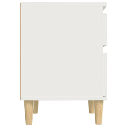 Comodini 2 pz in Bianco 40x35x50 cm