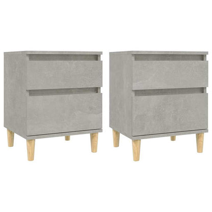 Comodini 2 pz Grigio Cemento 40x35x50 cm