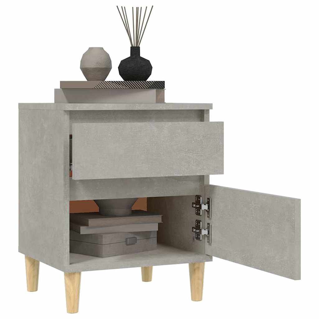 Comodini 2 pz Grigio Cemento 40x35x50 cm