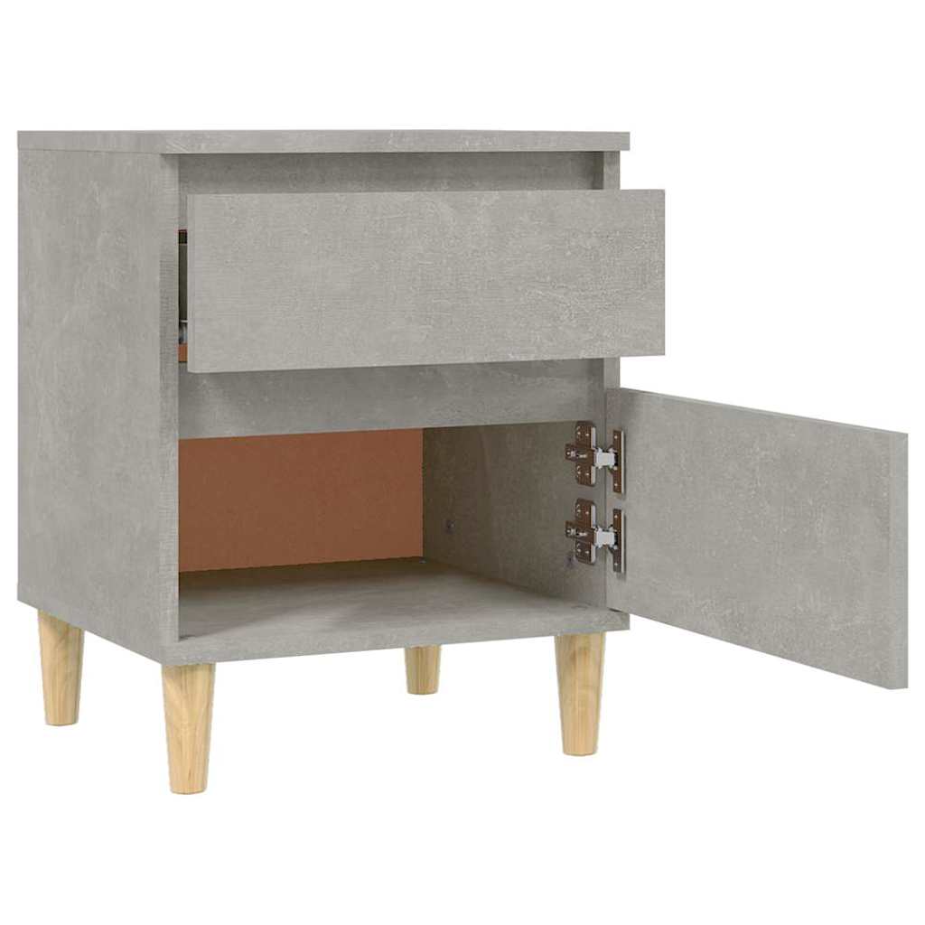 Comodini 2 pz Grigio Cemento 40x35x50 cm