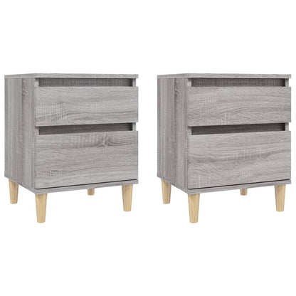 Comodino 2 pz Grigio Sonoma 40x35x50 cm - homemem39