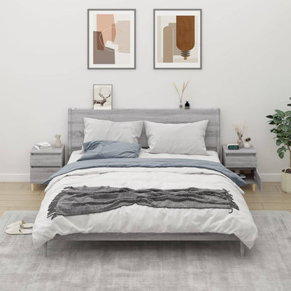 Comodino 2 pz Grigio Sonoma 40x35x50 cm - homemem39