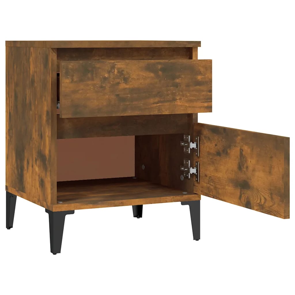 Comodino Rovere Fumo 40x35x50 cm | homemem39