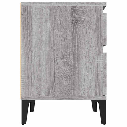 Comodino 2 pz Grigio Sonoma 40x35x50 cm