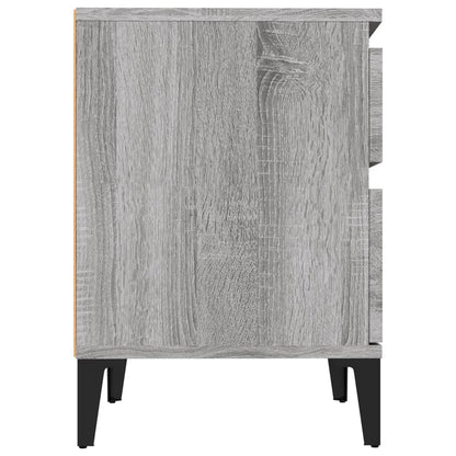 Comodino 2 pz Grigio Sonoma 40x35x50 cm