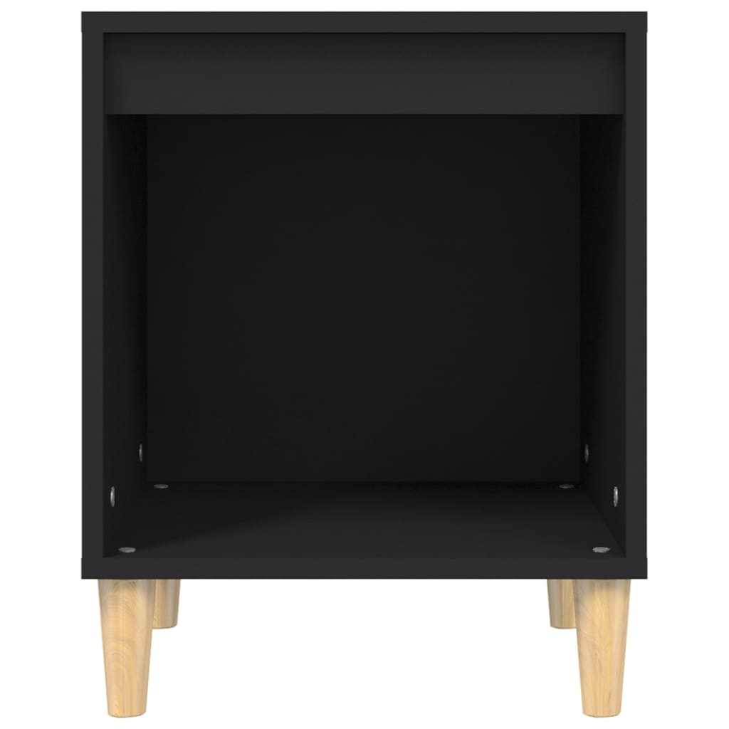 Comodino Nero 40x35x50 cm in Legno Multistrato - homemem39